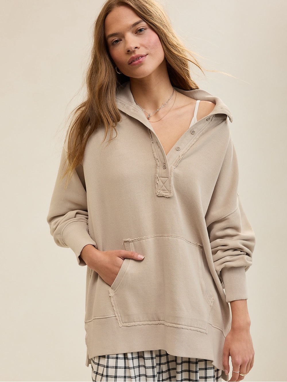 Aerie Sweatshirt Beige